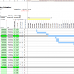 Self coded Gannt Chart - master project timeline screenshot